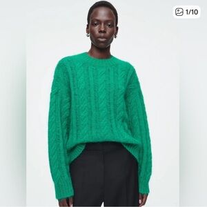 Cos mohair cableknit sweater